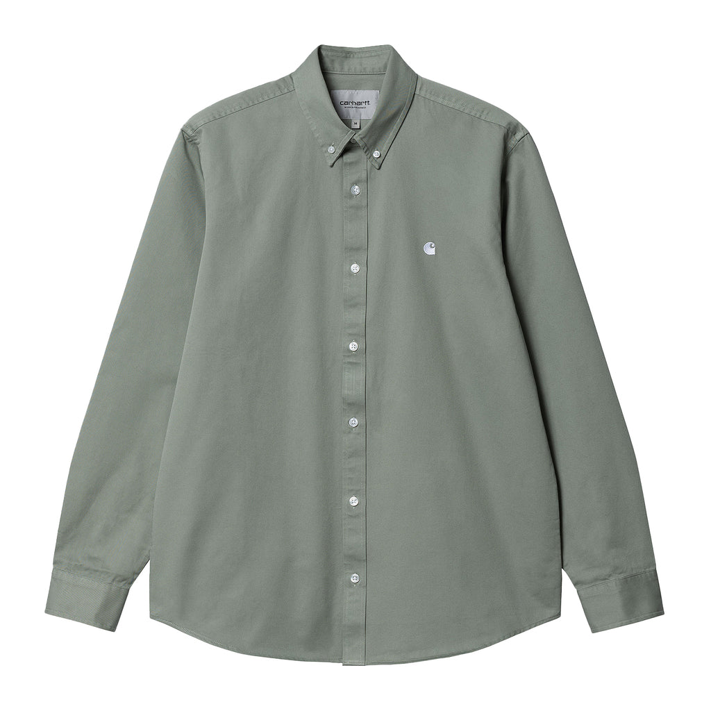 Carhartt L/S Madison Shirt - Yucca / White - front