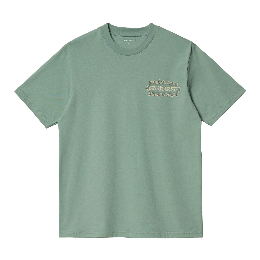 Carhartt WIP Spaces T Shirt - Misty Sage - front
