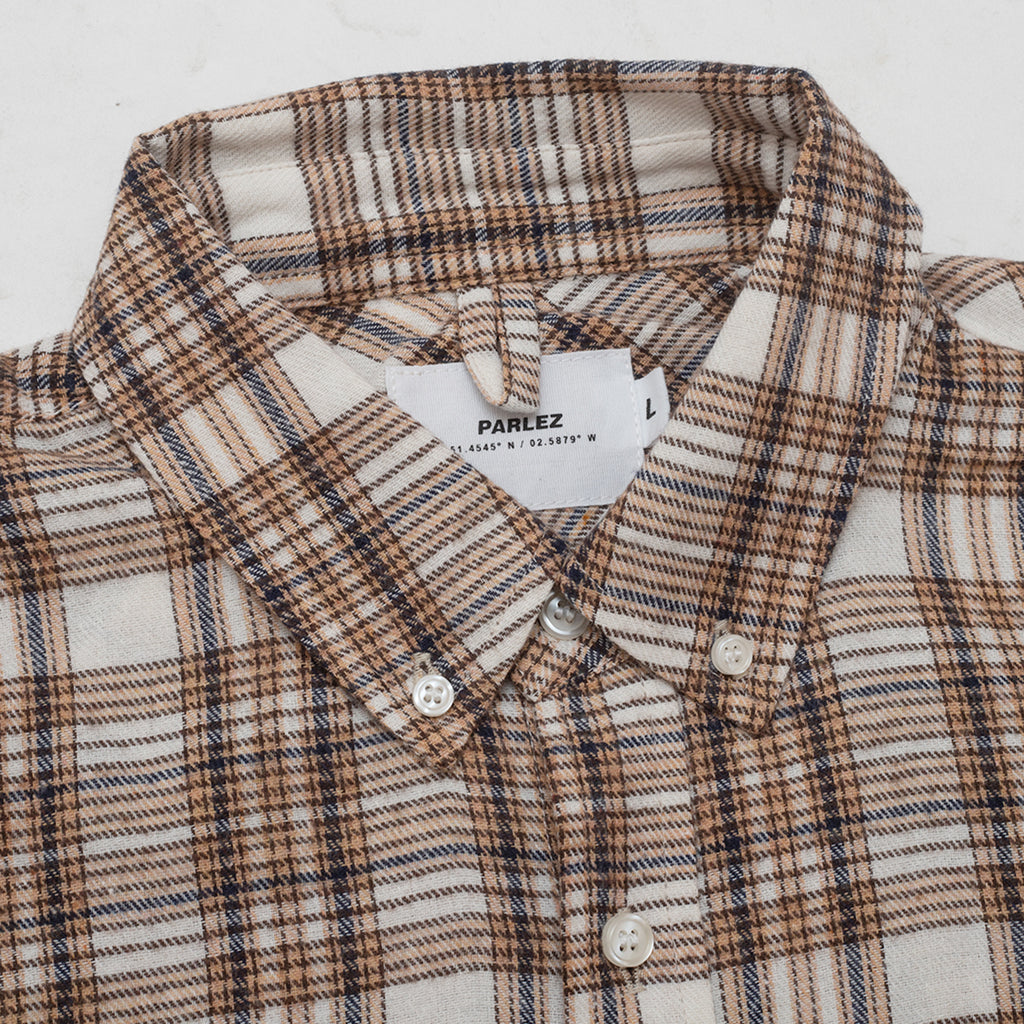 Parlez Carson Shirt - Brown - collar