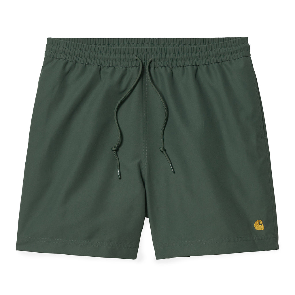 Chase Swim Shorts in Hemlock Green / Gold by Carhartt WIP Bored of