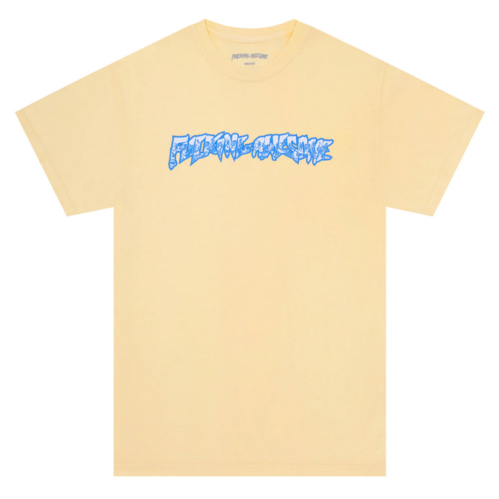 Fucking Awesome Cherub Fight T Shirt - Butter - front