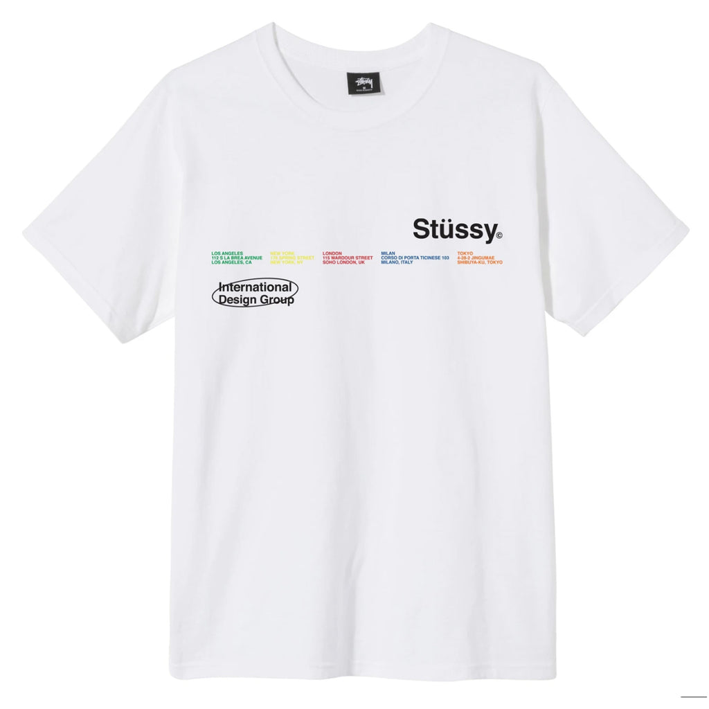 Stussy City Banners T Shirt in White - Front