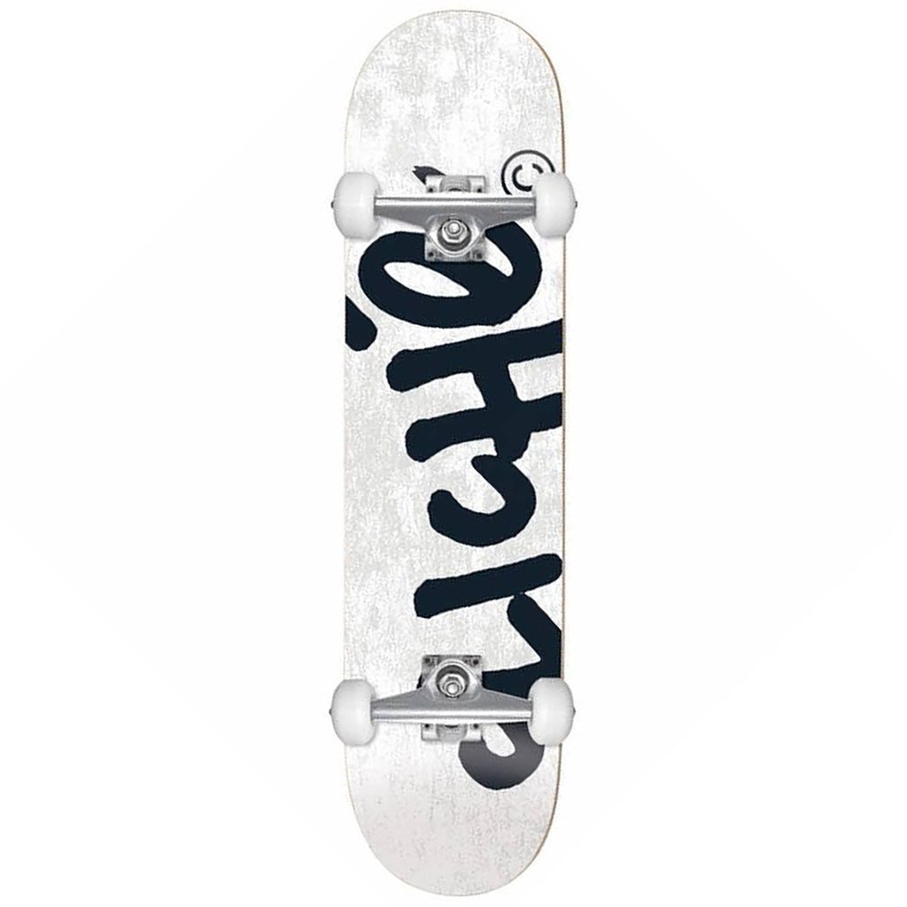Cliche Skateboards Handwritten White Complete Skateboard in 8.25"
