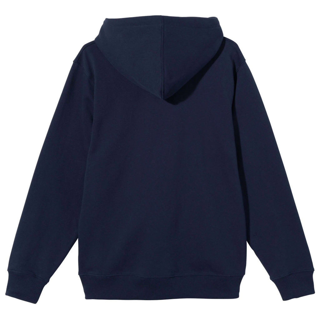 Stussy Crowned Embroidered Hoodie in Navy - Back