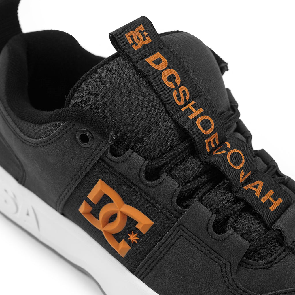 DC Lynx OG Jahmir Brown Skate Shoes - Black / Tan - closeup