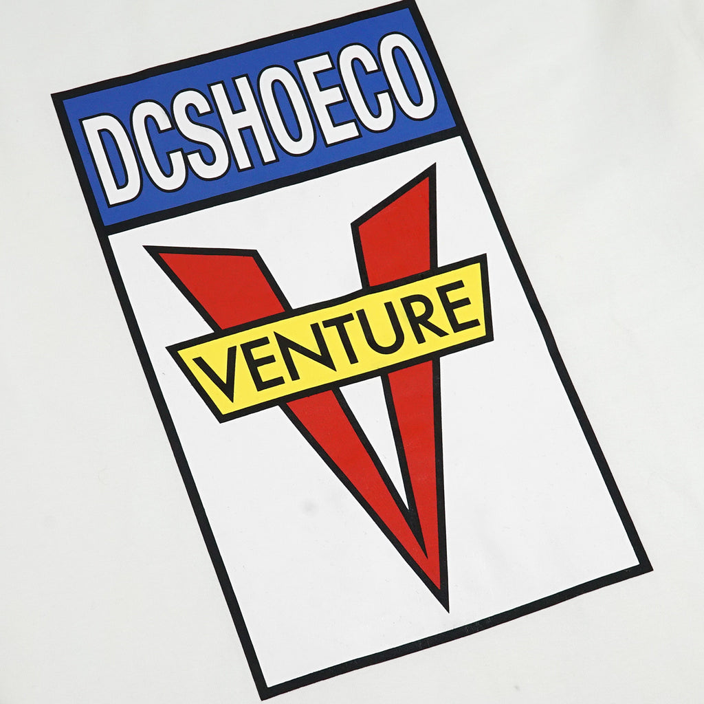 DC x Venture Awakeco T Shirt - White - closeup