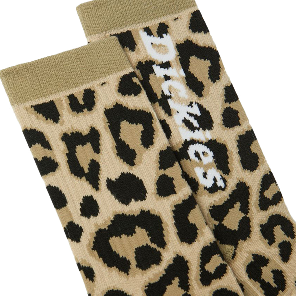 Dickies Silver Firs Socks - Leopard Print - closeup