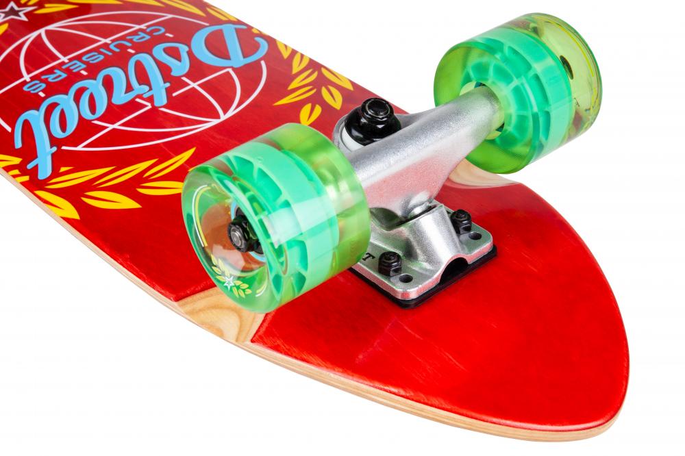 D Street Cruiser Atlas Complete Skateboard 7.5" Red - Wheels