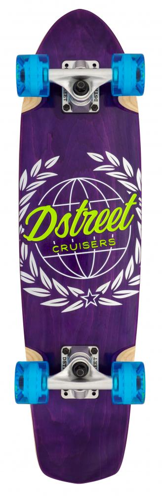 D Street Atlas Complete Skateboard 7.5" in Purple - Bottom 