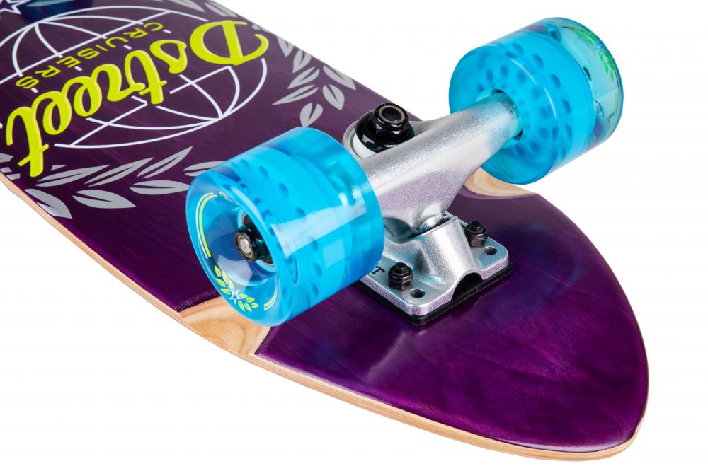 D Street Atlas Complete Skateboard 7.5" Purple - Wheels 