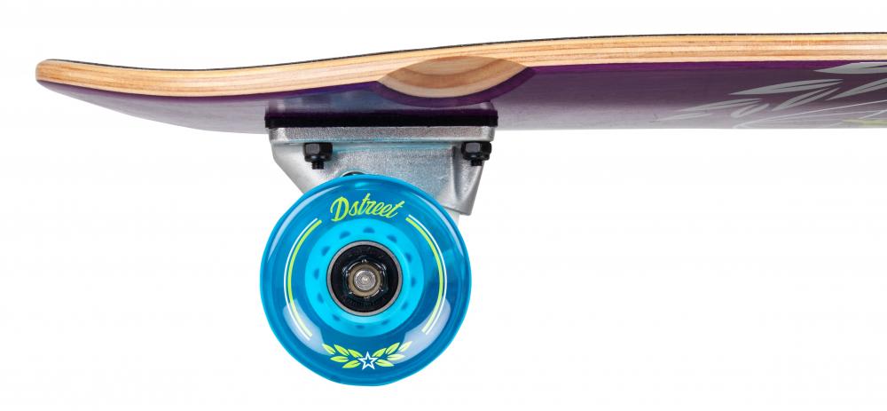 D Street Atlas Complete Skateboard 7.5" Purple - Wheels 