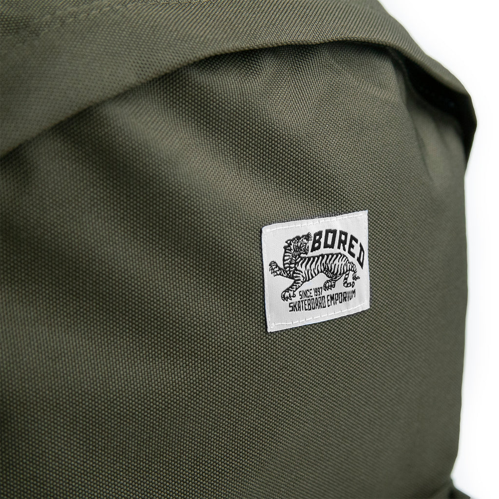 Bored of Southsea Daily Use Backpack in Military Green - Label