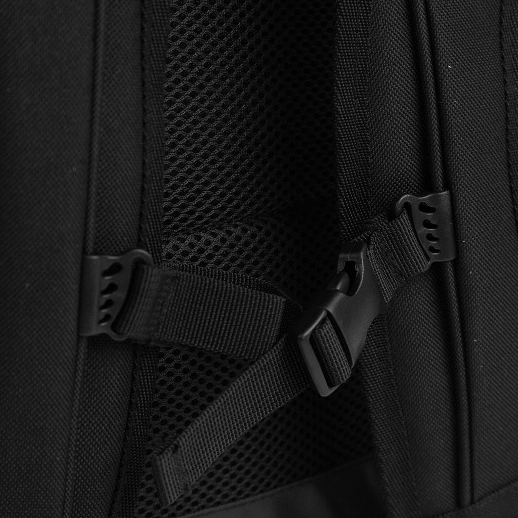Bored of Southsea Daily Use Skate Backpack in Black - Front Strap