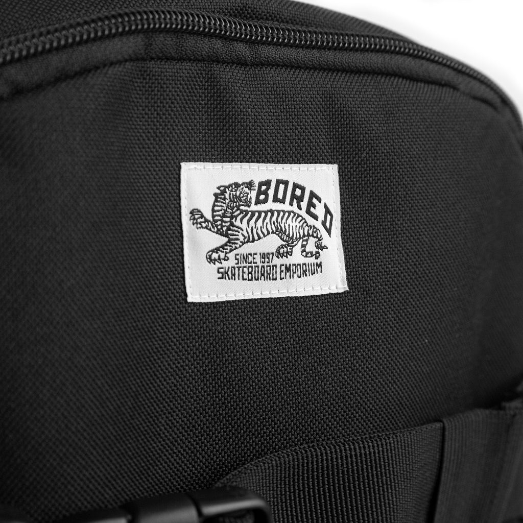 Bored of Southsea Daily Use Skate Backpack in Black - Label