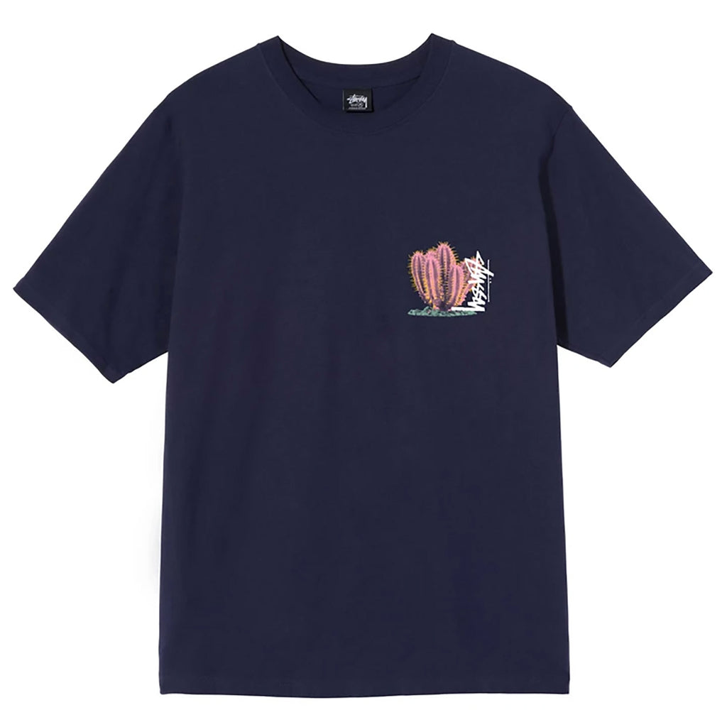 Stussy Desert Bloom T Shirt in Navy - Front