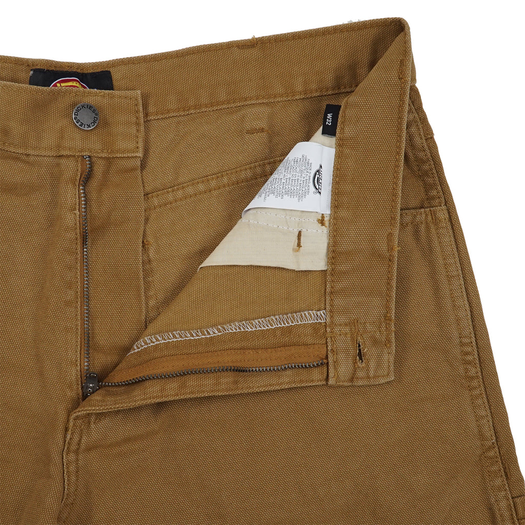 Dickies Duck Canvas Shorts - Stone Washed Brown Duck - open