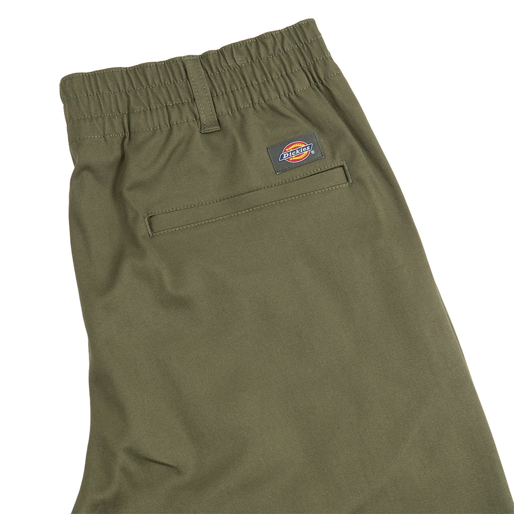 Dickies Twill Joggers in Military Green - Label