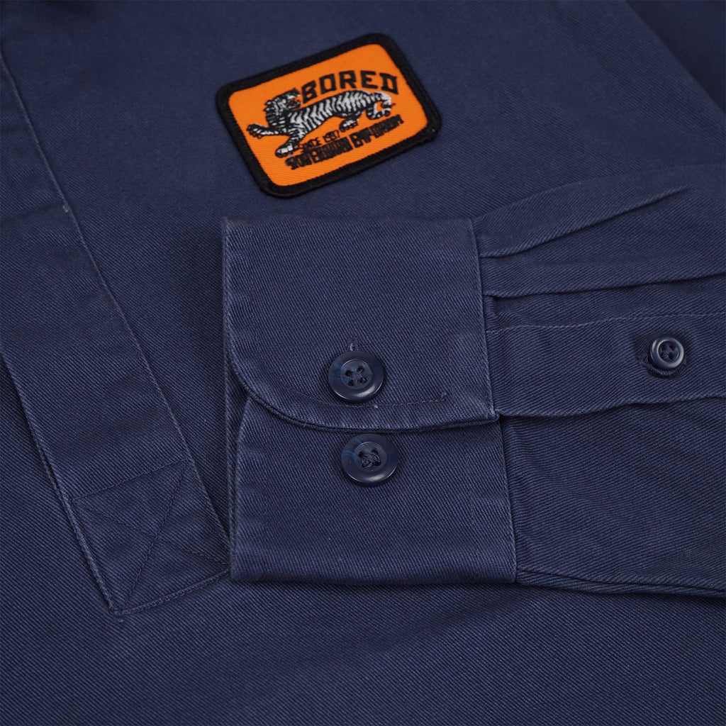 Bored of Southsea Docker Drill Shirt - Washed Navy