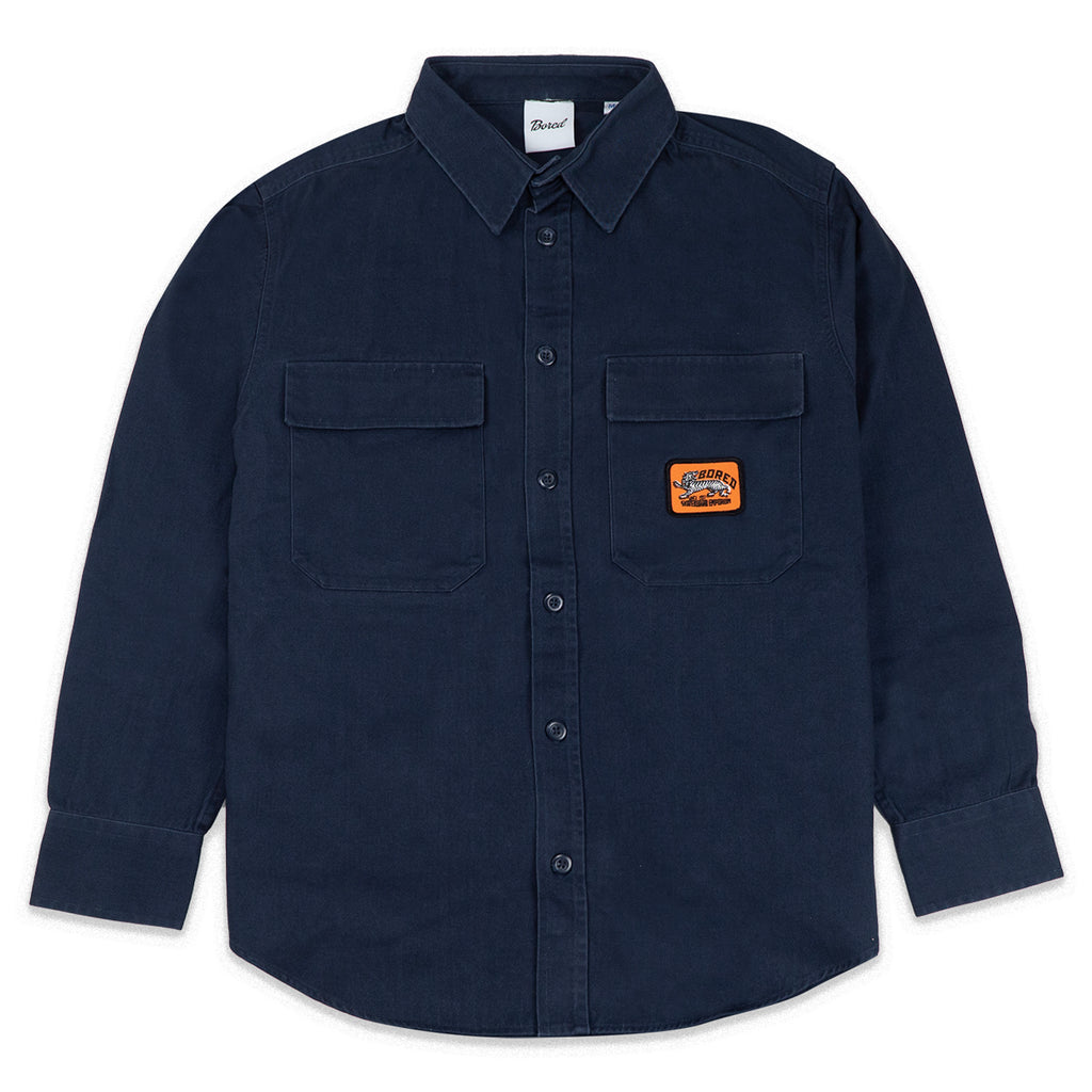 Bored of Southsea Docker L/S Overshirt - Navy