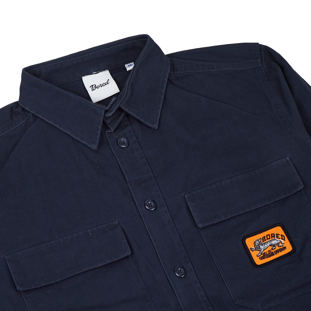 Bored of Southsea Docker L/S Overshirt - Navy