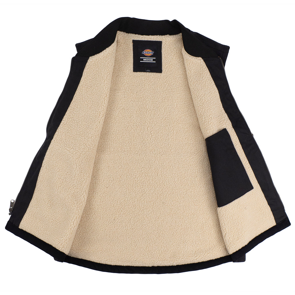 Dickies Duck Canvas Vest in Black - Open