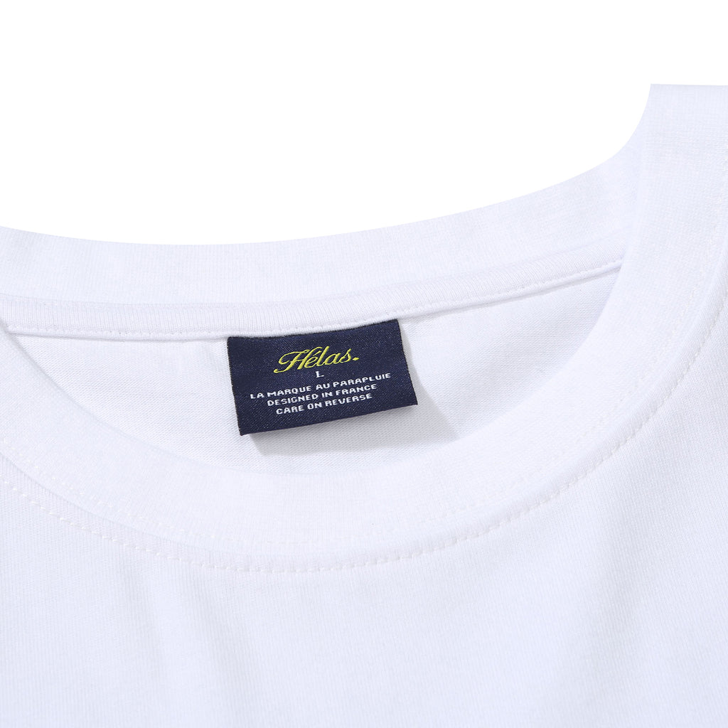 Helas Eiffel T Shirt in White - Collar