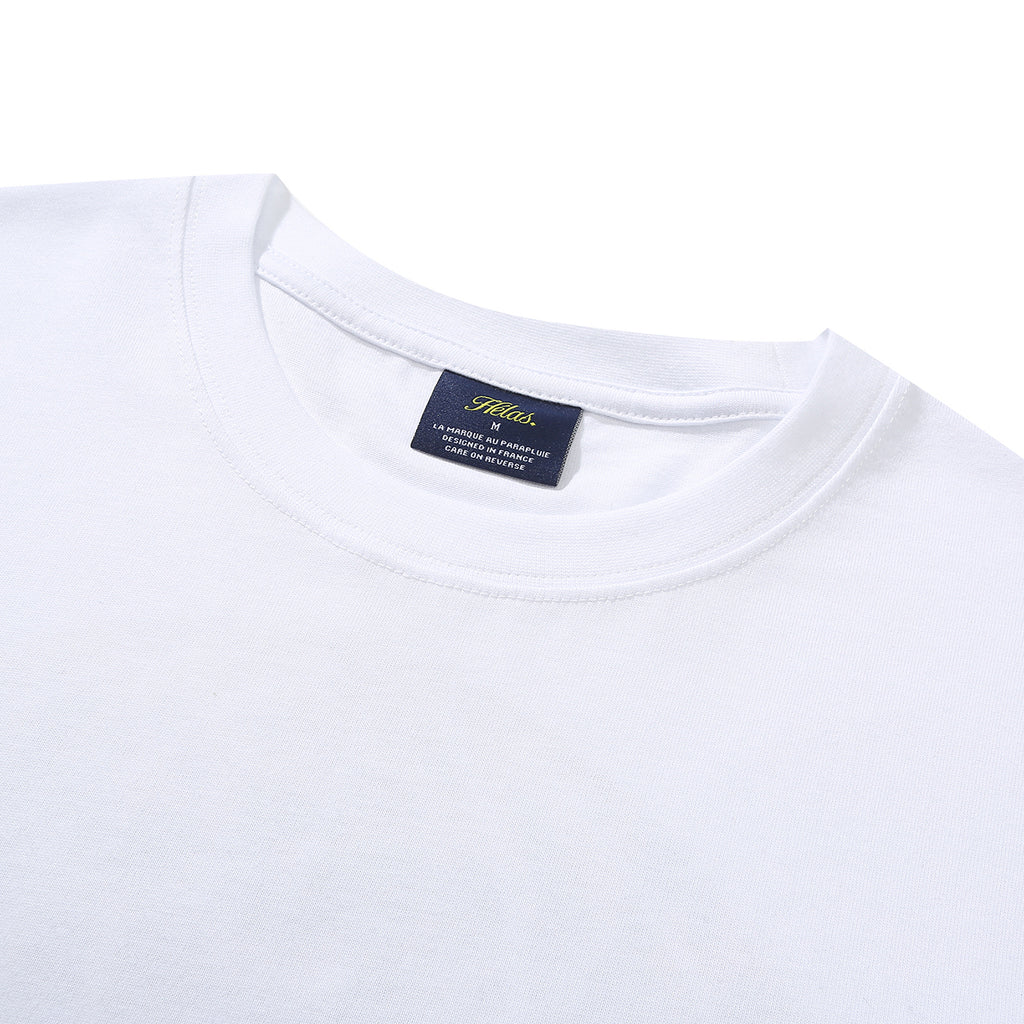 Helas Exotic T Shirt in White - Neck