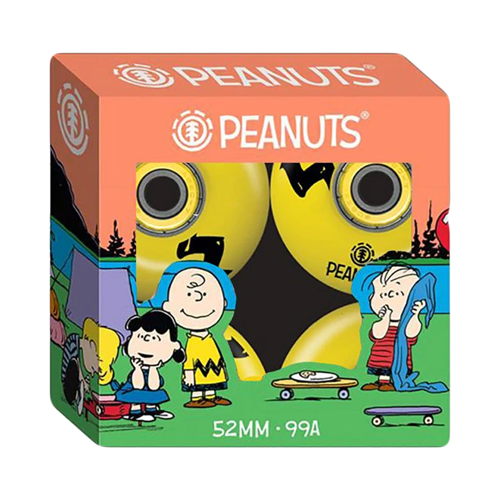 Element x Peanuts Charlie Brown Stripe Wheels with Bearings in 52MM