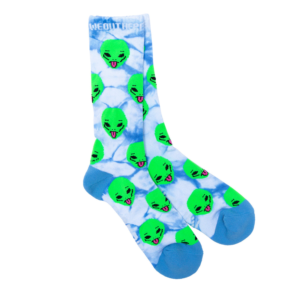 RIPNDIP We Out Here  Socks in Aqua