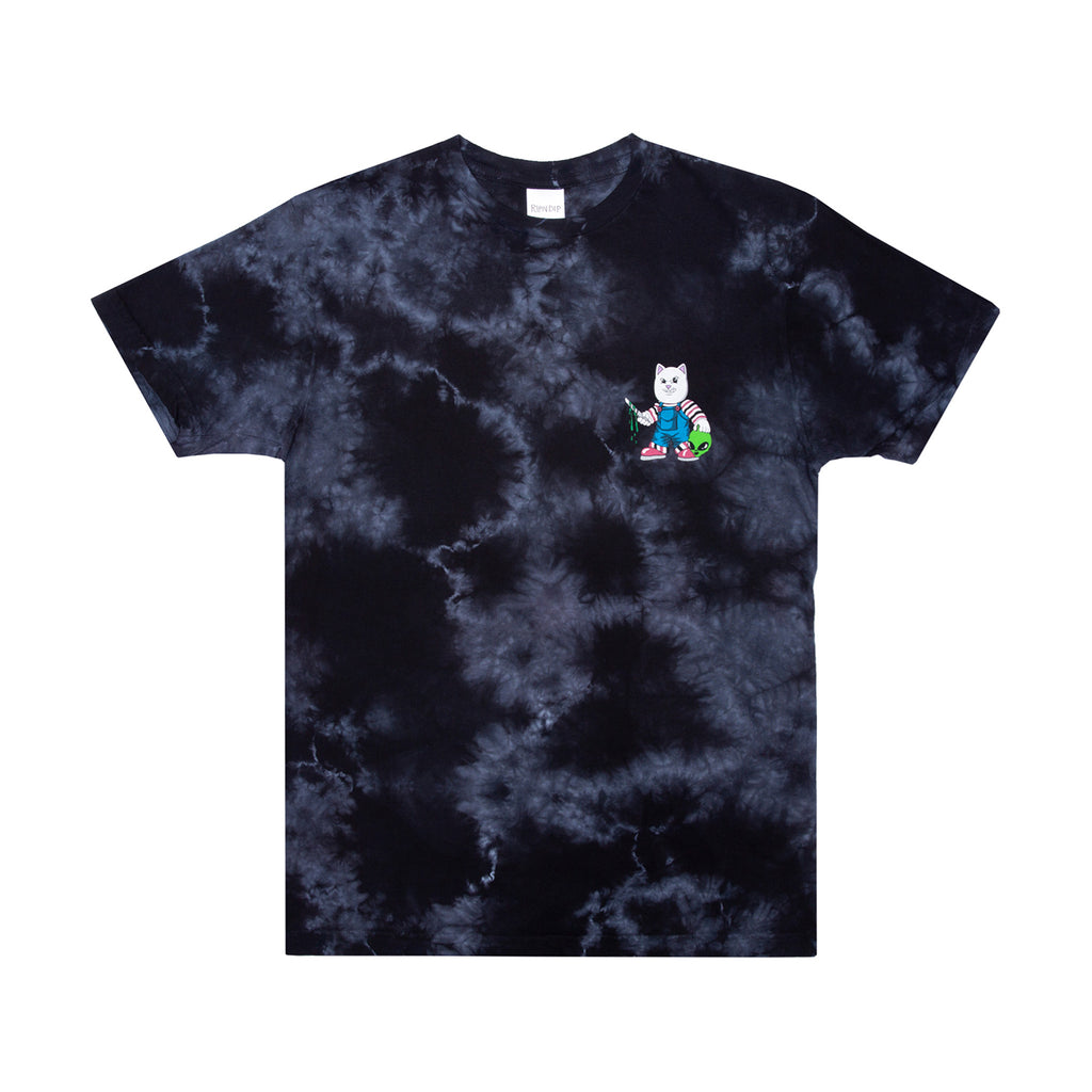 RIPNDIP Child Play T Shirt in Black Lightning Wash - Front