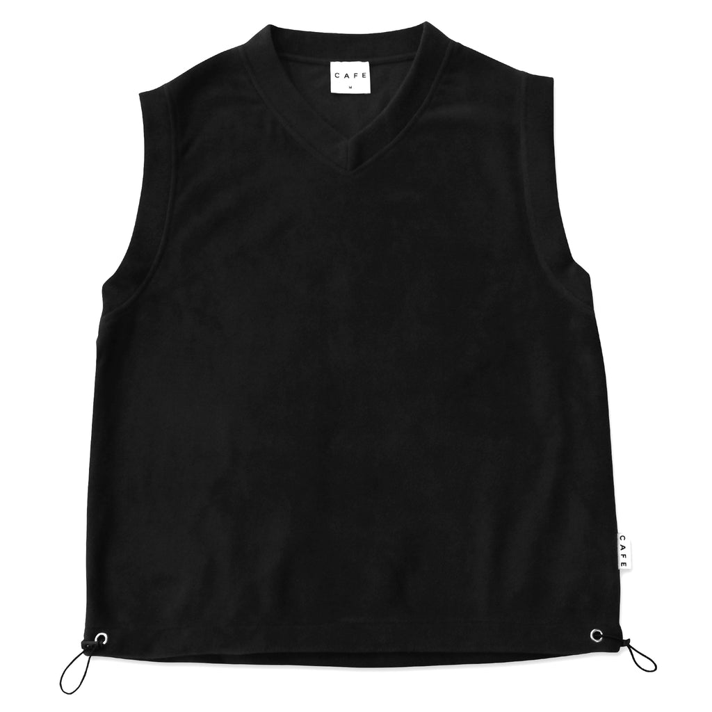 Skateboard Cafe Fleece Vest - Black- main
