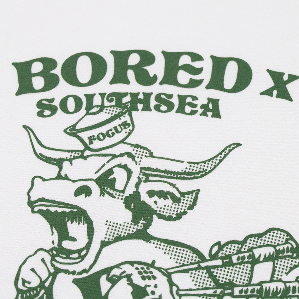 Bored of Southsea x Focus T Shirt - White - Close2