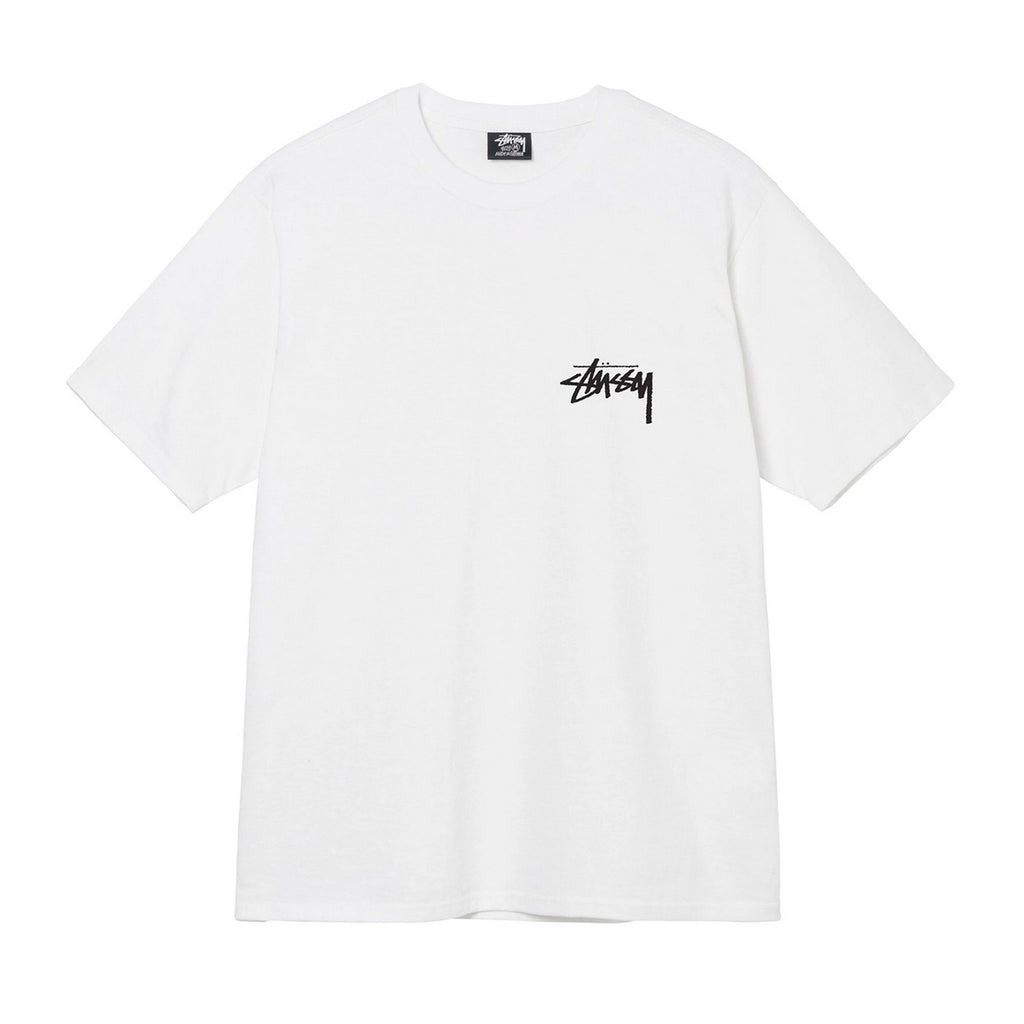 Stussy Fuzzy Dice T Shirt - White -front