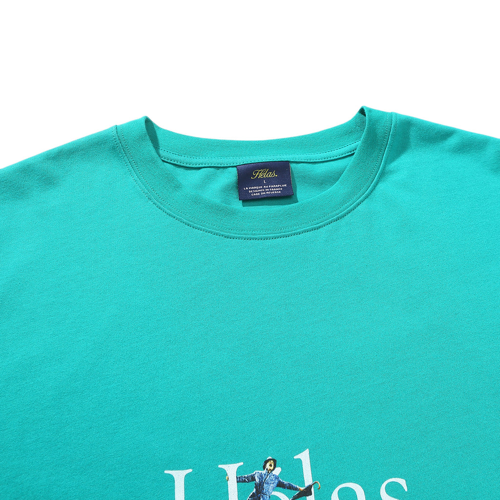 Helas Gene T Shirt in Green - Collar