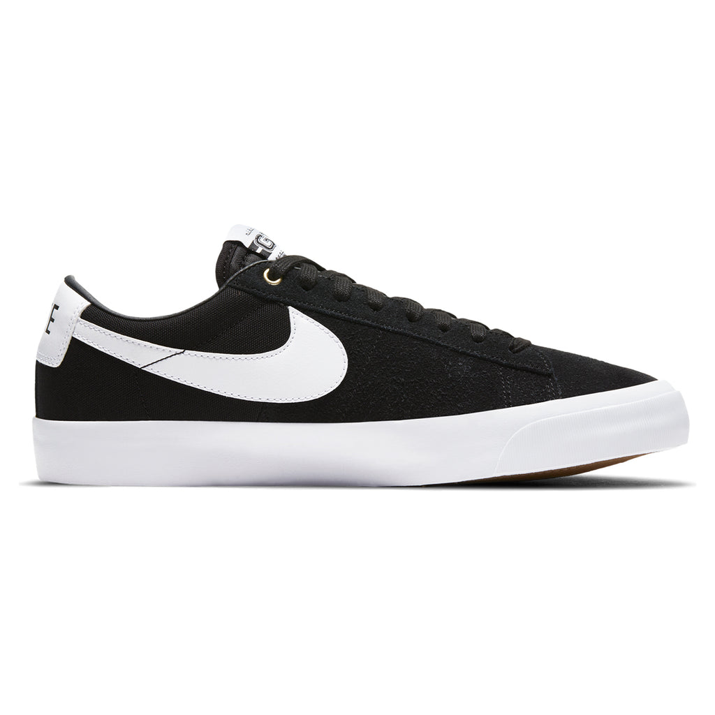 Nike SB Zoom Blazer Low Pro GT Shoes in Black / White - Detail 2