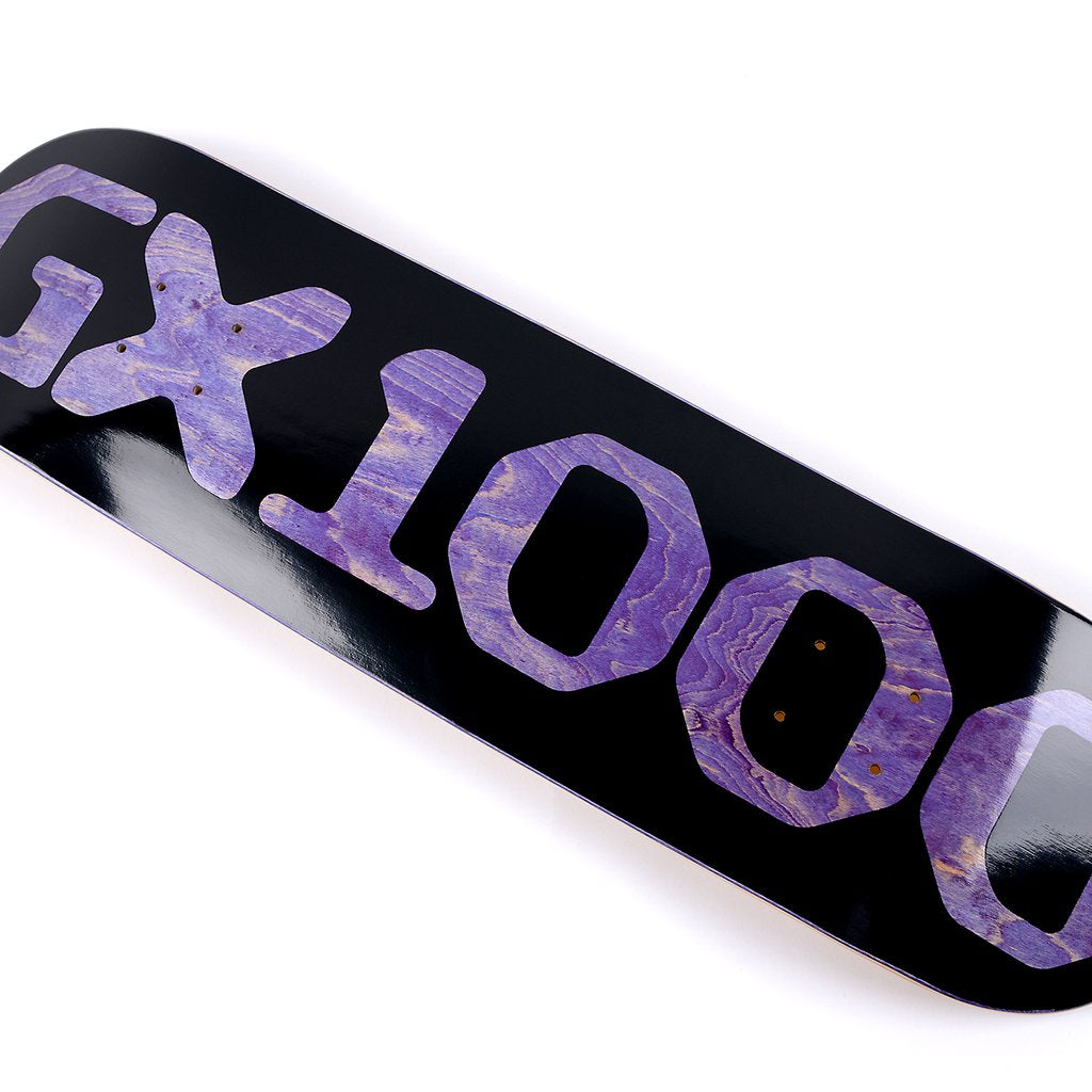GX1000 OG Logo Purple Skateboard Deck 8.25" - Side view