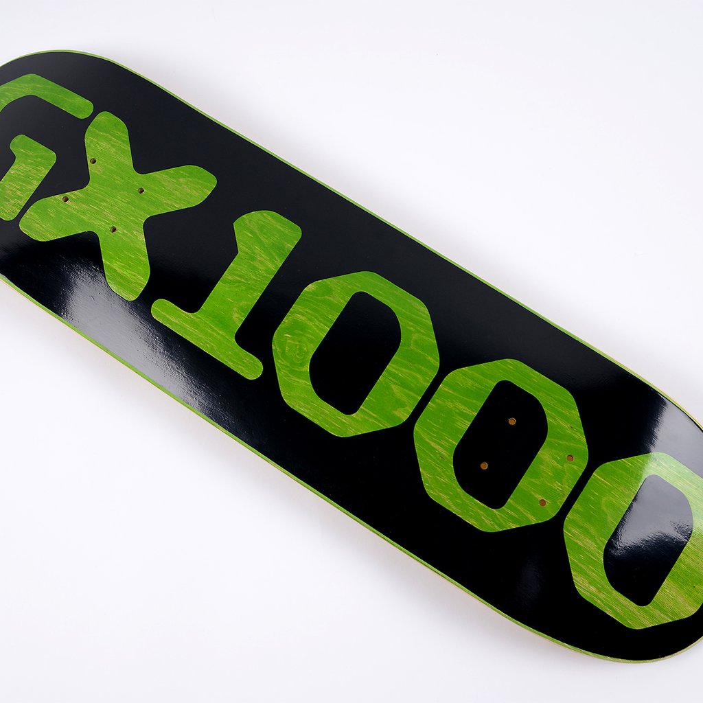 GX1000 OG Logo Green Skateboard Deck 8.375" - Side
