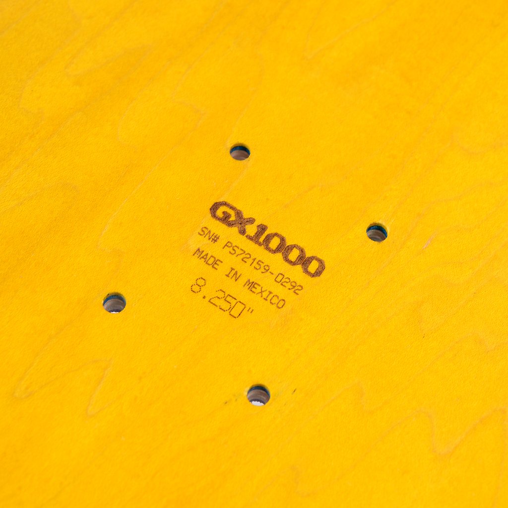 GX1000 OG Logo Purple Skateboard Deck 8.25" - Top 