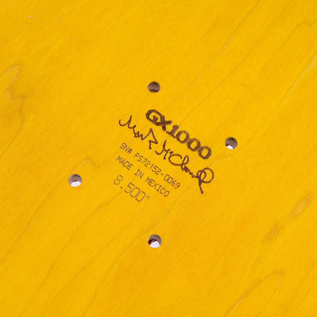 GX1000 Mr. Bill Skateboard Deck 8.5" - Top signature