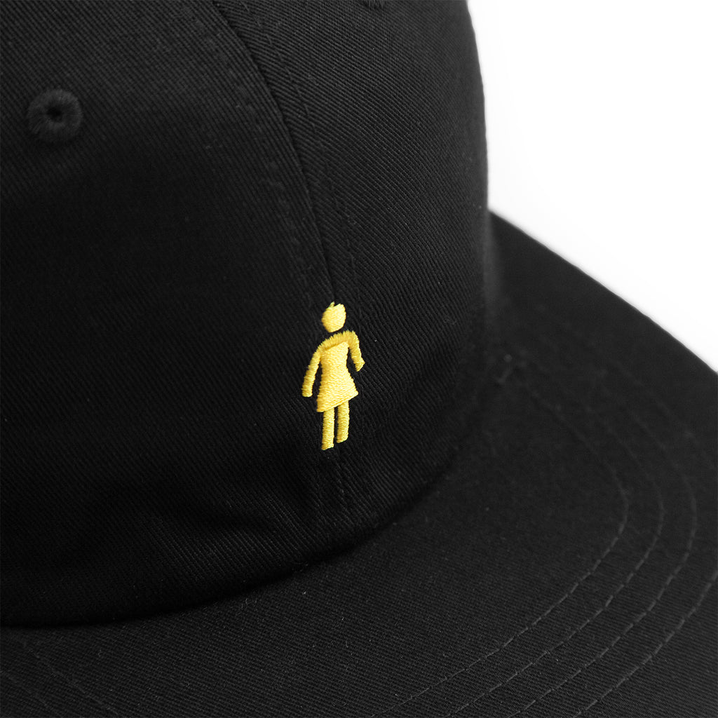 Girl Skateboards Mirco Snapback Cap in Black - Detail