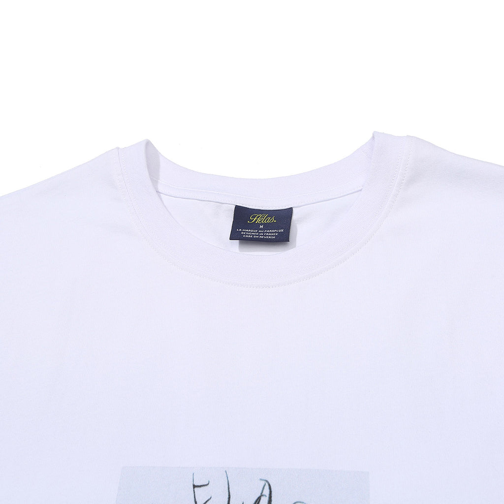 Helas Hairstyle T Shirt - White - neck