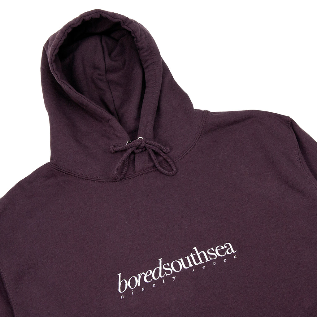 Bored of Southsea Hammer Hoodie in Mulberry / Cream - Detail