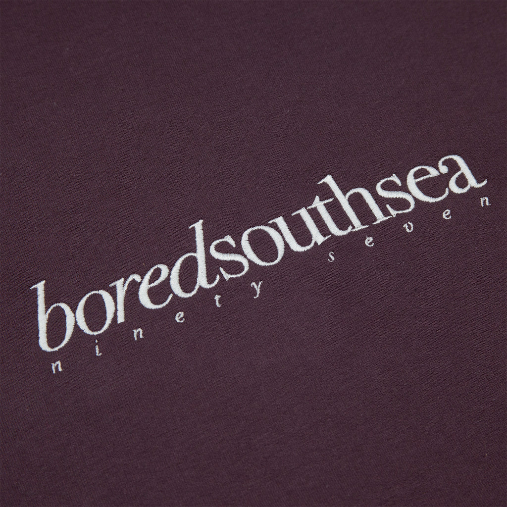 Bored of Southsea Hammer Hoodie in Mulberry / Cream - Embroidery