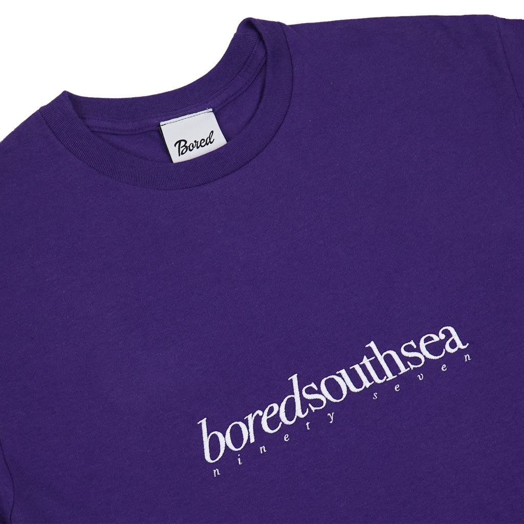 Bored of Southsea Hammer T Shirt - Purple / White - front