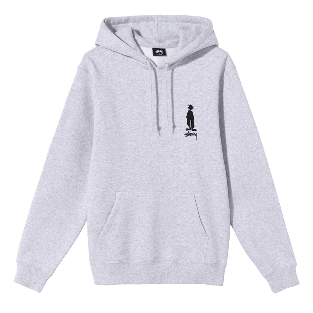 Stussy King Raggamuffin Hoodie Ash Heather - Front