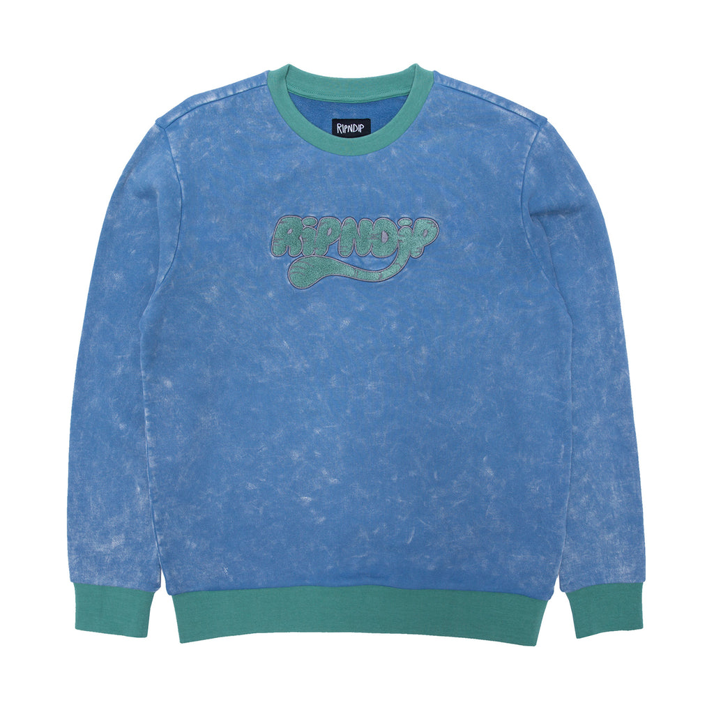 RIPNDIP Ripntail Sweatshirt in Blue Mineral Wash