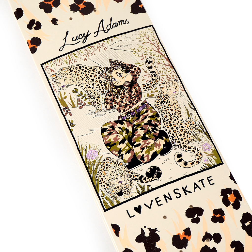 Lovenskate Lucy Adams Master of Camo Skateboard Deck in 8" - Detail