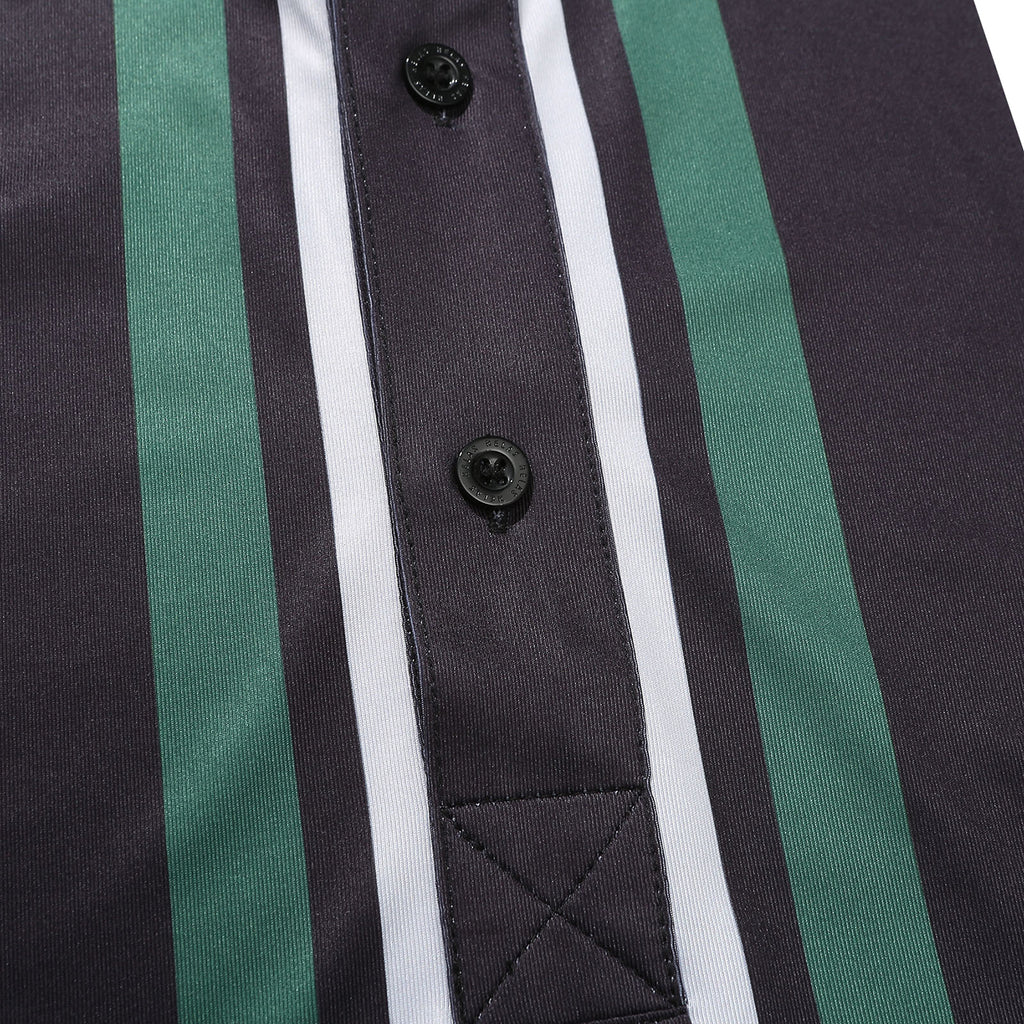 Helas Mafiosi Knit Polo Shirt - Black - button