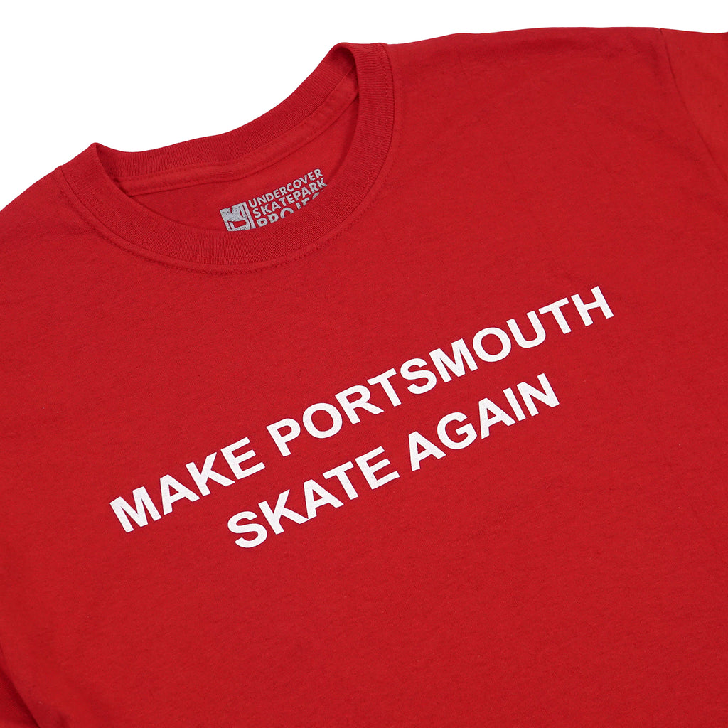 Undercover Skatepark Project Make Portsmouth Skate Again T Shirt in Red - Print