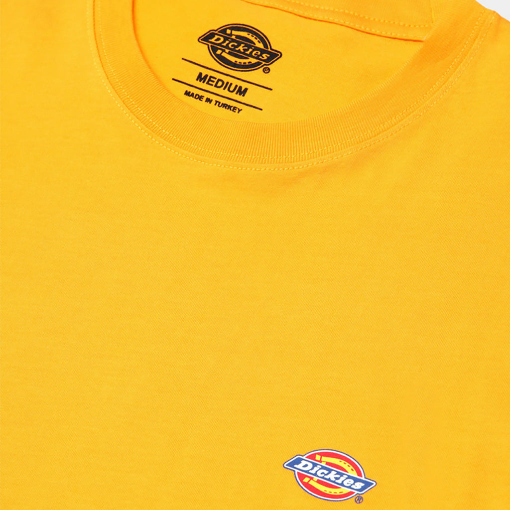 Dickies Mapleton T Shirt in Cadnium Yellow - Detail
